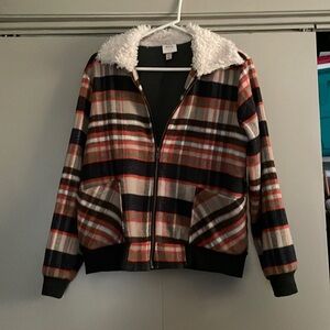 Brown and orange shacket